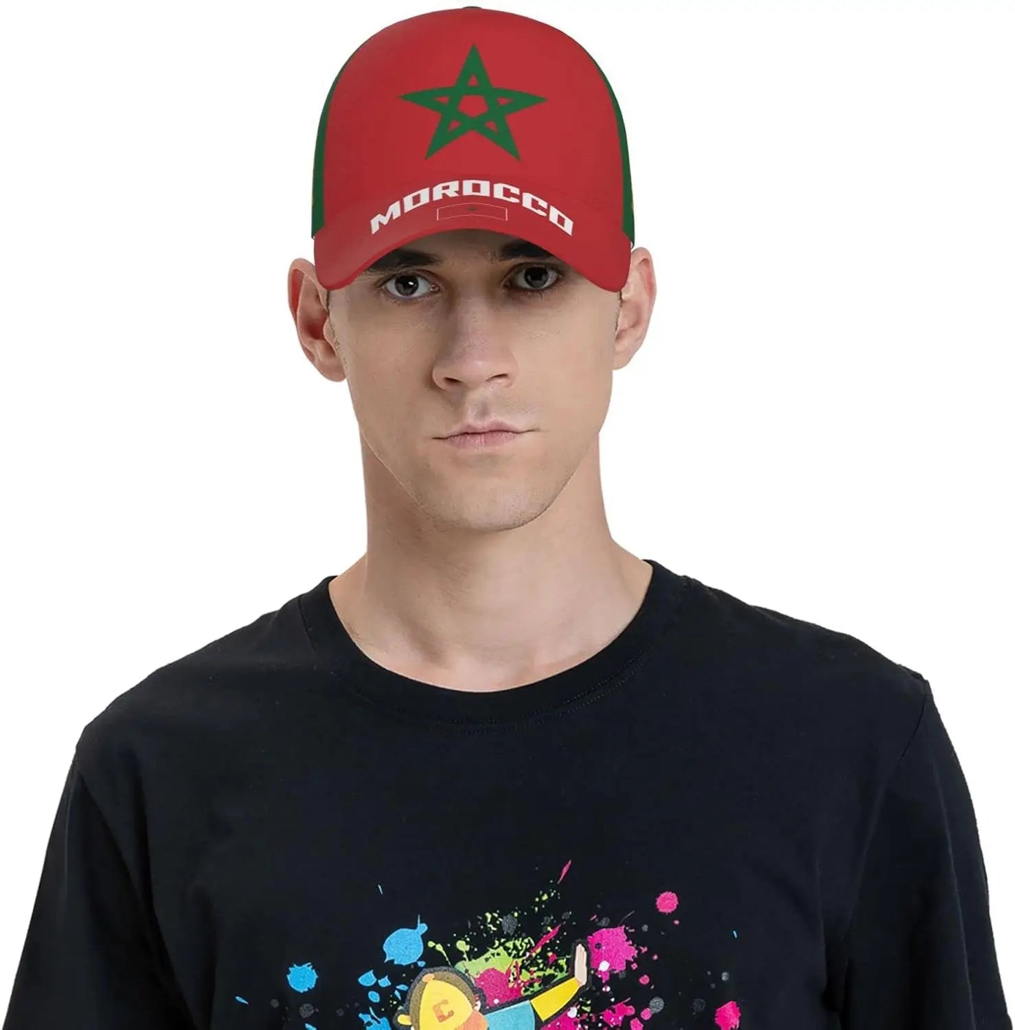 Morocco Flag Cool Moroccan Baseball Cap 3D Full Print Adult Unisex Adjustable Hat Soccer Patriotic Caps