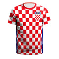 Jersery Croatia T-Shirt for Men HR Flag Tee Shirts Fashion 18 Soccer Top Red White Grids Football Jerseys Unisex Clothing