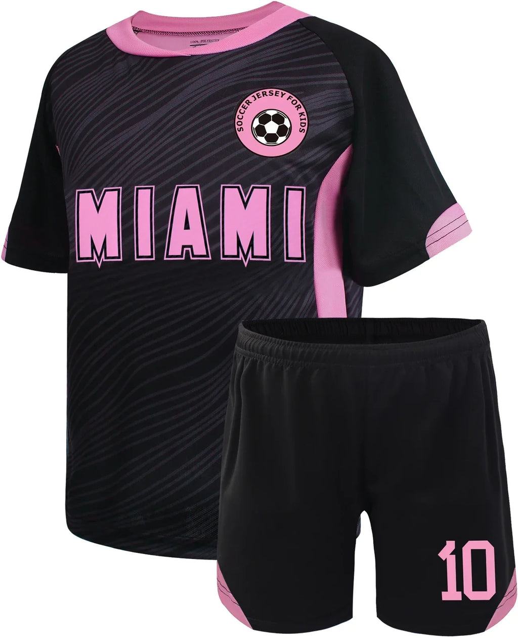 New Boys' Soccer Jerseys Ronal_do #10 and #7 Jersey For Kids Mess_i Football Youth Jerseys Shirt Gift Children 3 Piece Set