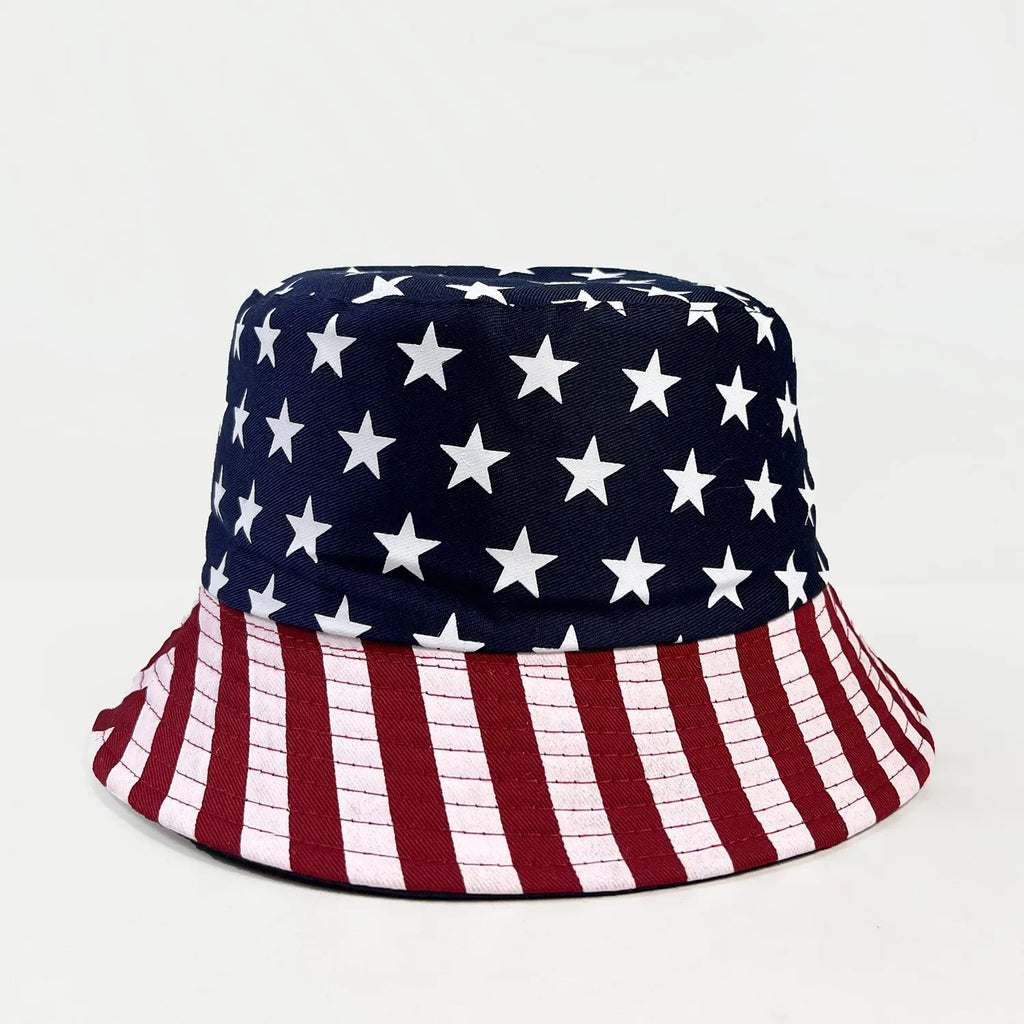Cute Flag Bucket Hat Fashion Patriotic Summer Cap Unisex Printing Bucket Hat Outdoor Gardening Beach Camping Hiking Fishing Caps