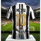 Messi #10 Argentina Football Jersey Blue White Striped 3D Print Shirt Men Women Soccer World Cup Fan Short Sleeve Tops