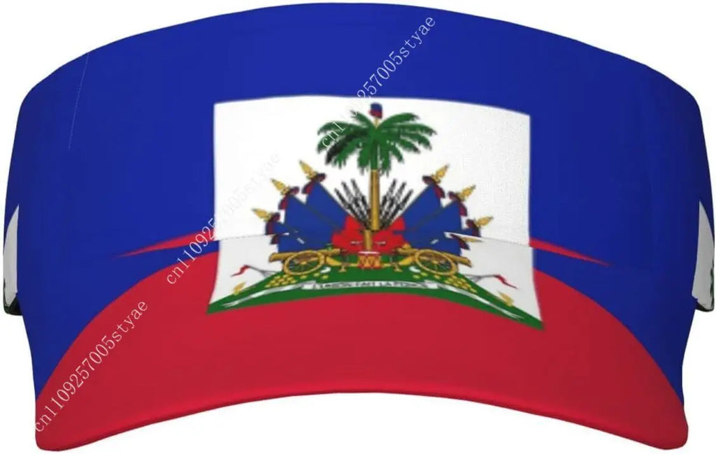 Haiti Flag Cap Man Woman Sport Visor Hat Fashion Sunhat Adjustable Outdoor Sun Hats Trucker Caps Casual Snapback Hat