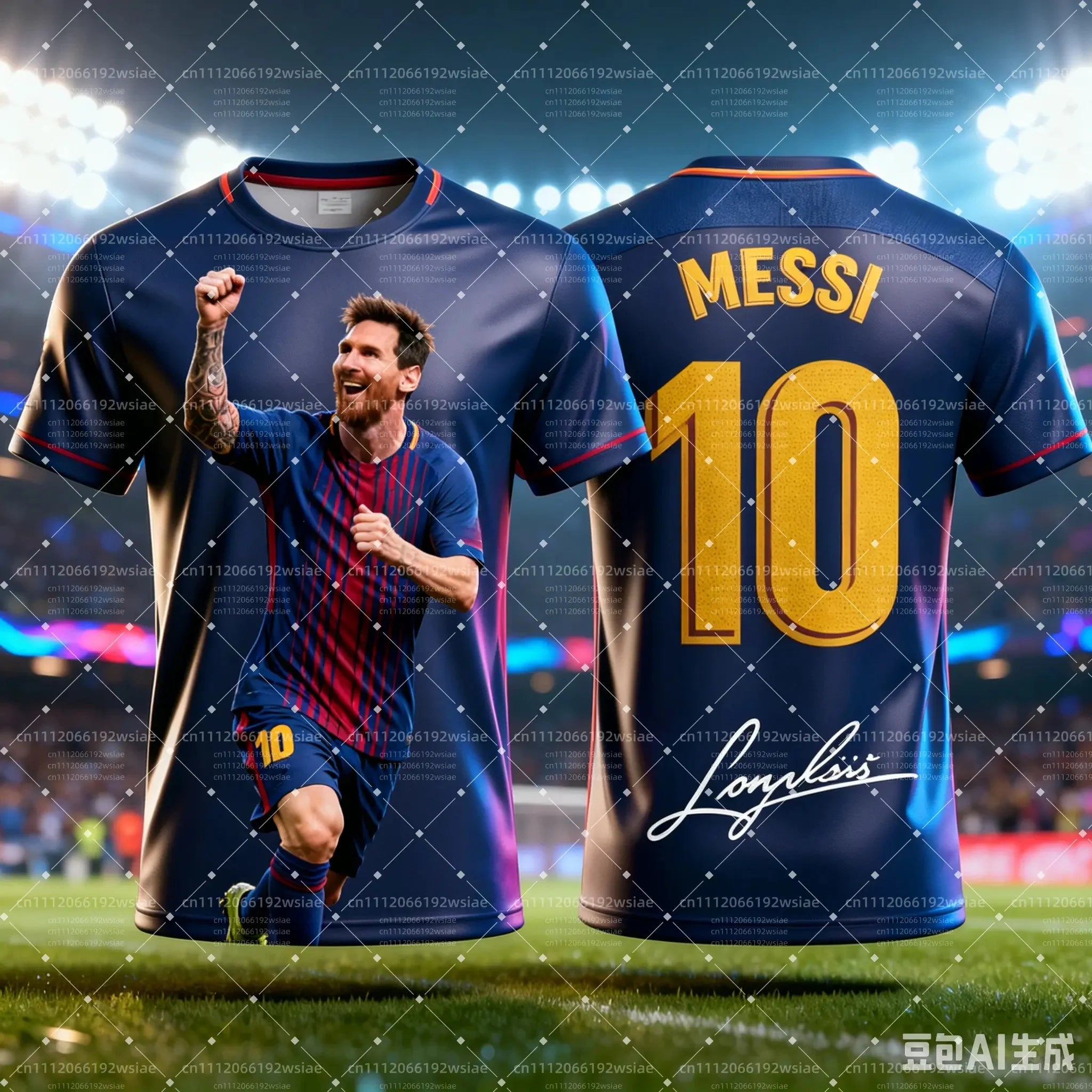 MESSI Men’s Fashion AI Football T-shirt 2026 Summer Fan Commemorative Jersey Style Casual Sports Top Superstar Graphic Print