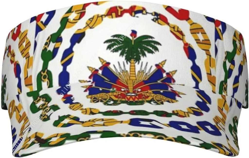 Haiti Flag Cap Man Woman Sport Visor Hat Fashion Sunhat Adjustable Outdoor Sun Hats Trucker Caps Casual Snapback Hat