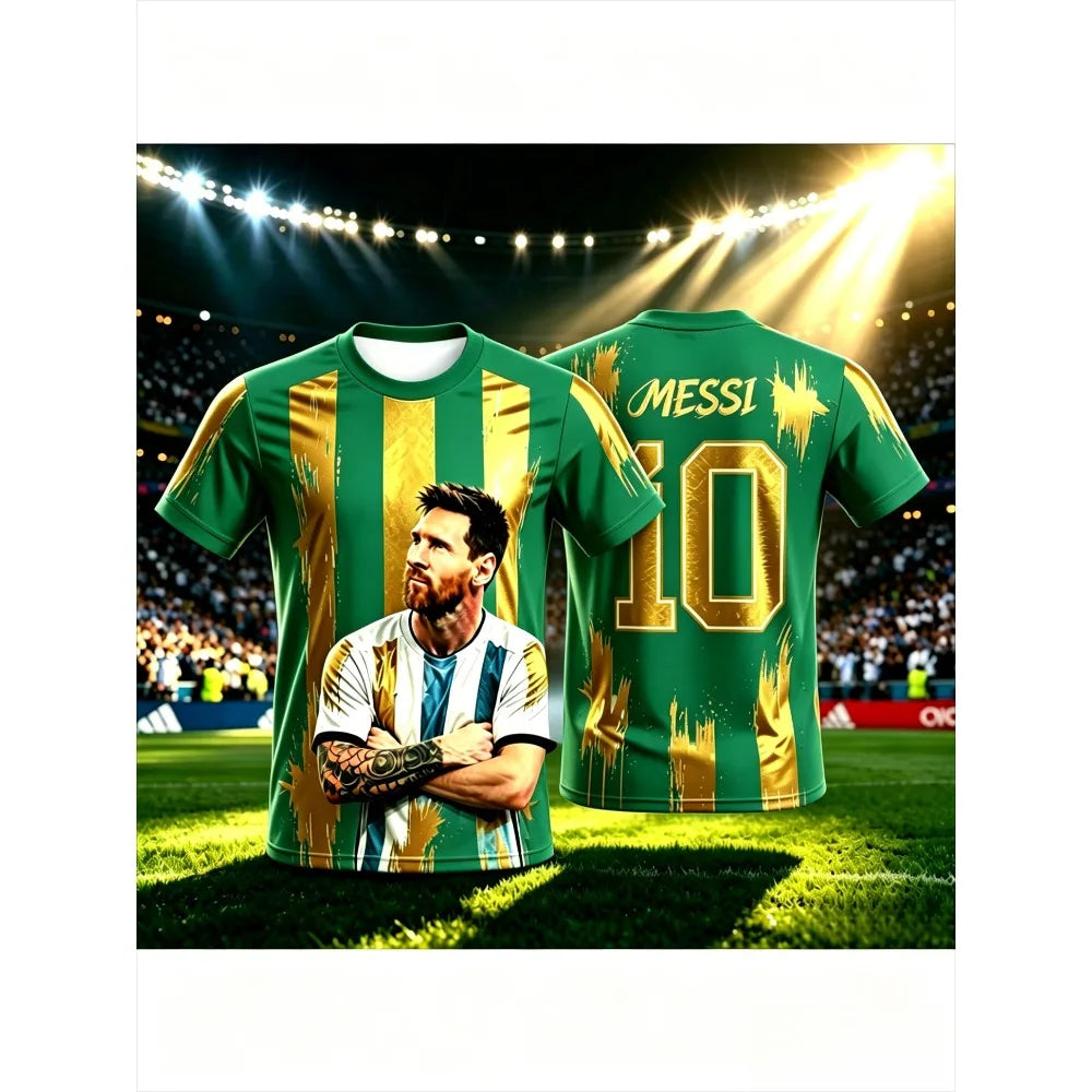 Kids #10 Soccer Jersey Men Boys Girls Football T-shirt Top Summer Fashion Print Casual Women Short Sleeve Men's Sports Tee Shirt