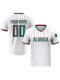 Custom Algeria Soccer Jersey Personalized with Name Number Breathable V-neck Football Team Shirt for Men Youth Women