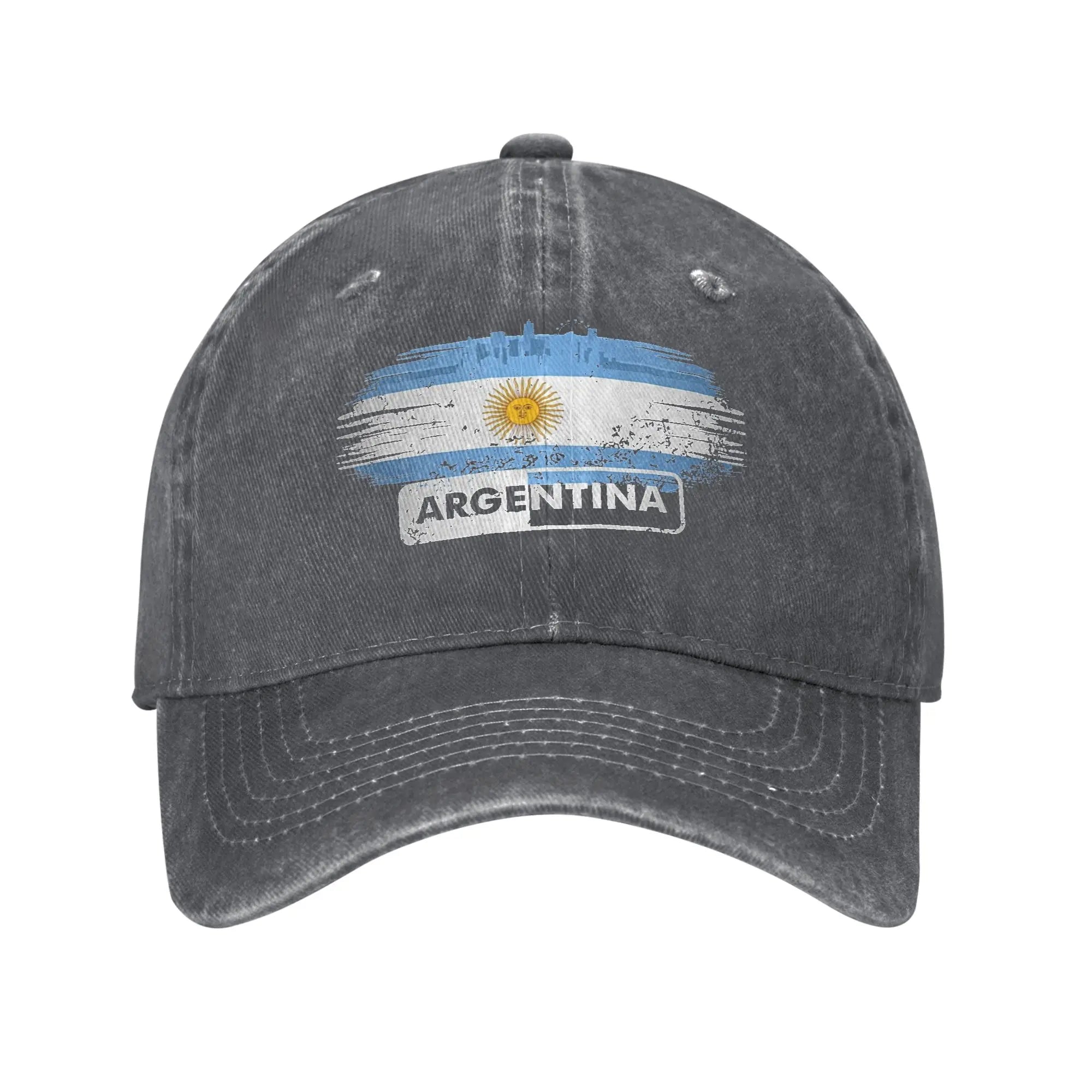 Argentina Flag Washed Baseball Cap  Trendy Sun Trucker Hat Summer Women Men Outdoor Sport Baseball Caps