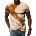 ITALY Flag 3D Print Sports Quick-dry Breathable Men T-shirt Outdoor Football Jersey Team Short-sleeve Parent-child Top Clothing
