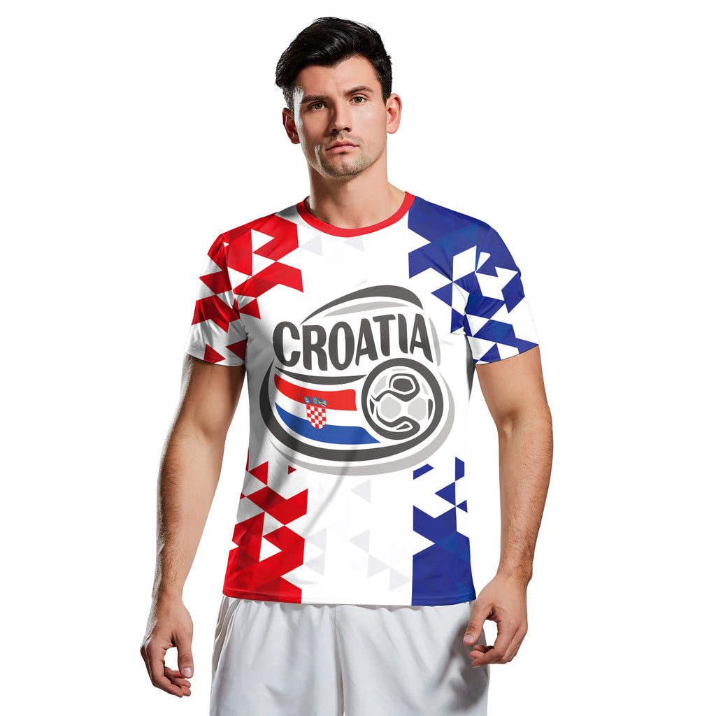 Jersery Croatia T-Shirt for Men HR Flag Tee Shirts Fashion 18 Soccer Top Red White Grids Football Jerseys Unisex Clothing