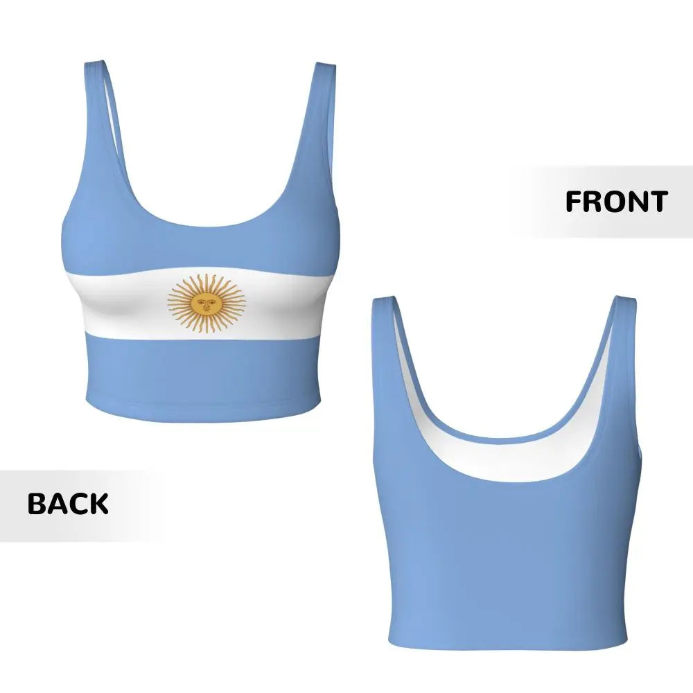 Argentina Flag Sports Vest — Women's Workout Top