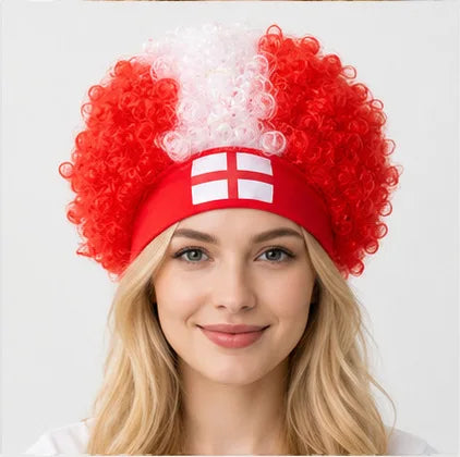 FIFA World Cup 2026 Curly Wig with Flag Headband