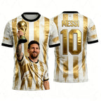 2026 Messi No. 10 Championship Football Jersey Argentina Football Fan Gifts Sports Men T-Shirt Children Clothing Tees Y2k Woman