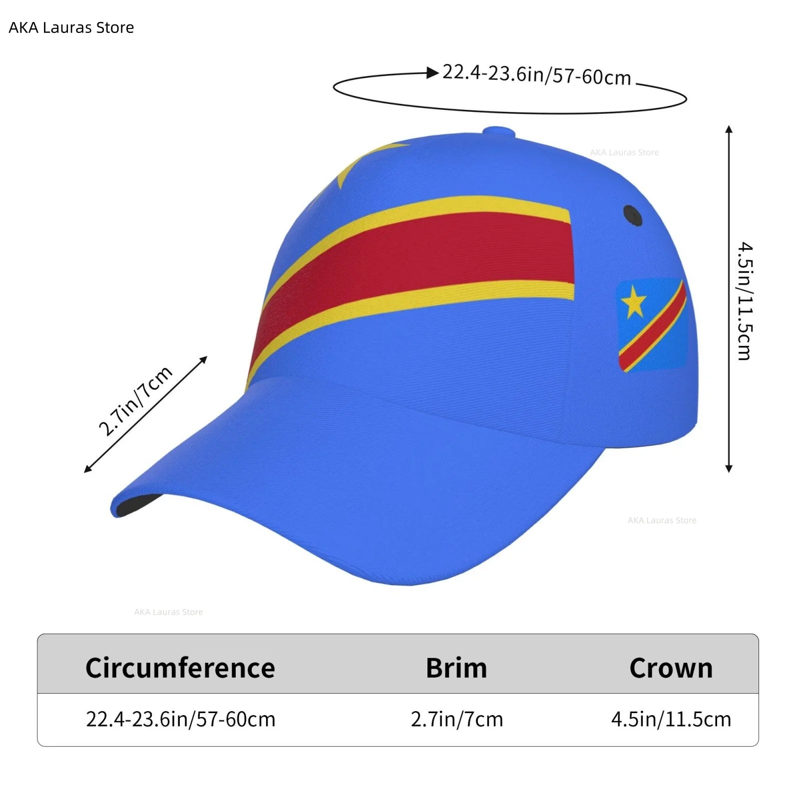 Congo Democratic Republic Flag Outdoor Sport Caps Baseball Hat Men Women Visor Cap Street Hip Hop Caps golf hat men