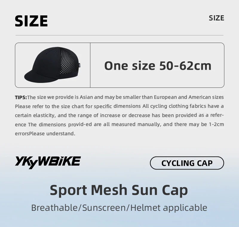 Cycling Cap Under Helmet — Unisex Breathable Bike Hat