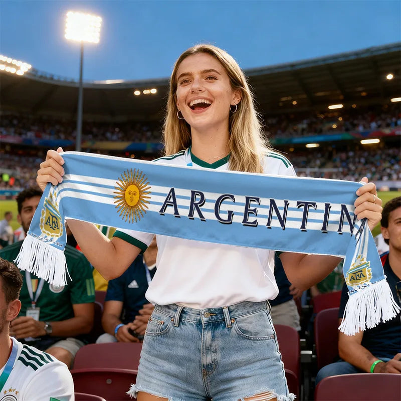 FIFA World Cup 2026 Fan Scarf — National Team Flag Print