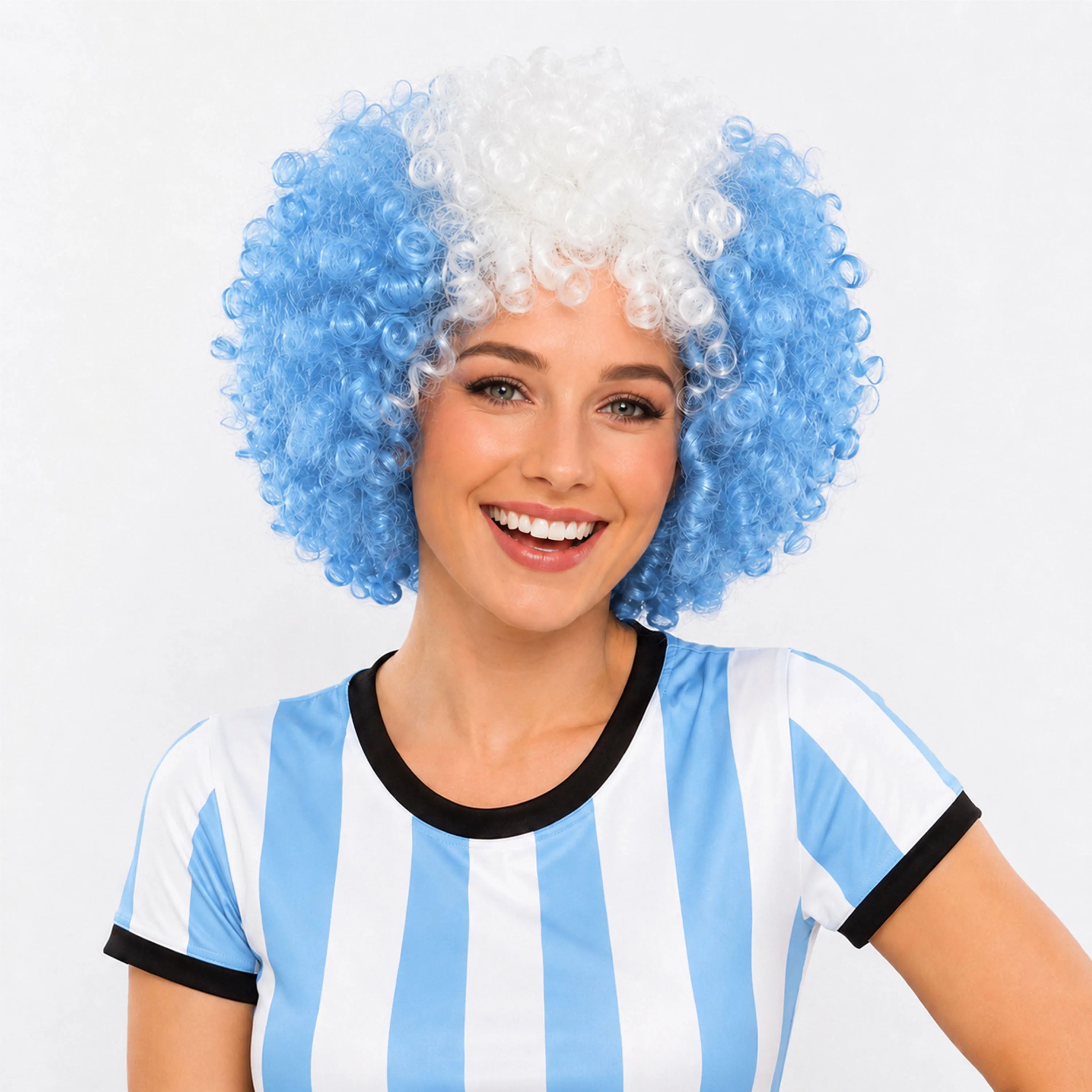 FIFA World Cup 2026 Curly Wig with Flag Headband