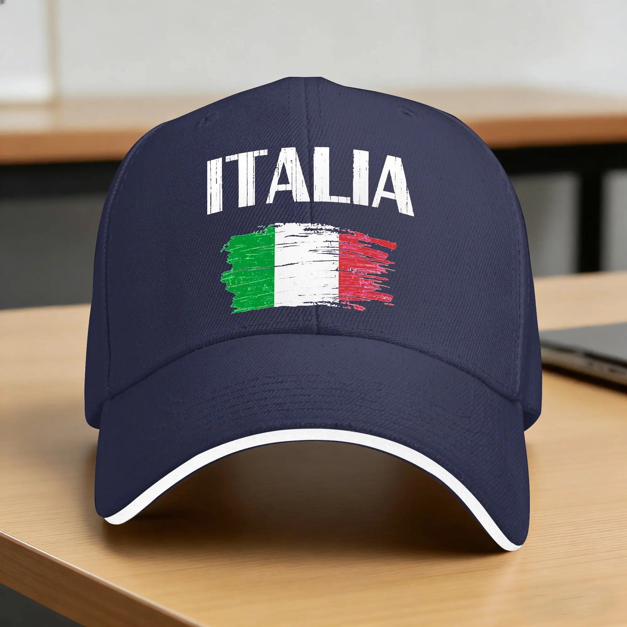 Italia Italian Flag Vintage Baseball Cap  Unisex Men Print Hip Hop Hats Summer Classic Tennis Skate Breathable Snapback Cap