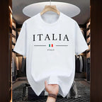 Italy Fashion T-shirts for Men High Quality 100% Cotton O-neck Short Sleeved Summer Daily Casual Sports Cool Tees City Vibe Tops