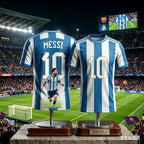 Kids #Messi #10 Soccer Jersey Boys Girls Football T Shirt Argentina Victory Hug Print Quick Dry Training Tee Fan Sport Tee