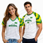 2026 Brazil Football Jersey Yellow Green Breathable Top For Football Enthusiasts Tee Fashion Street Wear Men'S Women'S T-Shirts