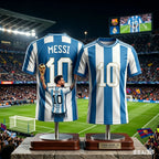 Kids #Messi #10 Soccer Jersey Boys Girls Football T Shirt Argentina Victory Hug Print Quick Dry Training Tee Fan Sport Tee