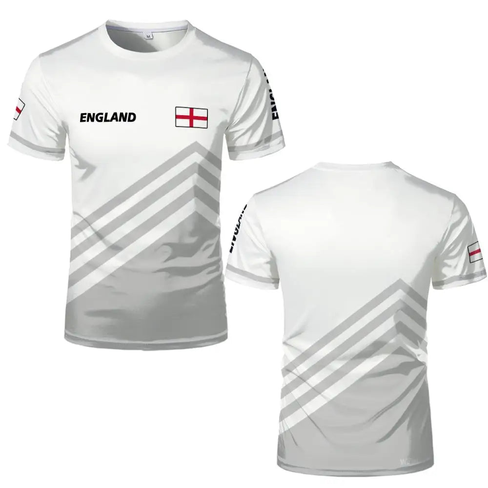 2026 New England Flag Printed Jersey Fashion Casual Streetwear Short Sleeve Top Men's And Women's Soccer Training O-Neck T-shirt