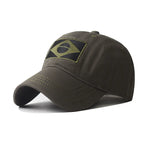 Camo Baseball Cap Men Summer Brazil Flag Sun Protection Snapback Caps Male Casual Airsoft Hat Outdoor Fishing Hiking Camping Hat