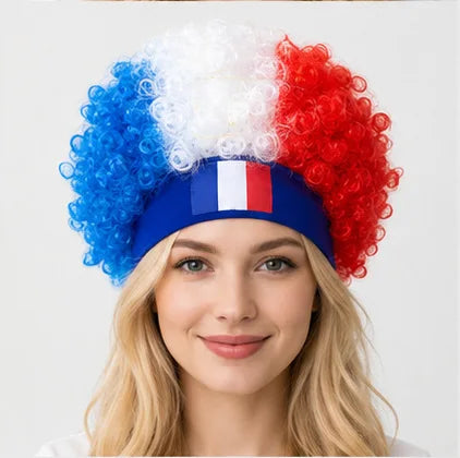 FIFA World Cup 2026 Curly Wig with Flag Headband