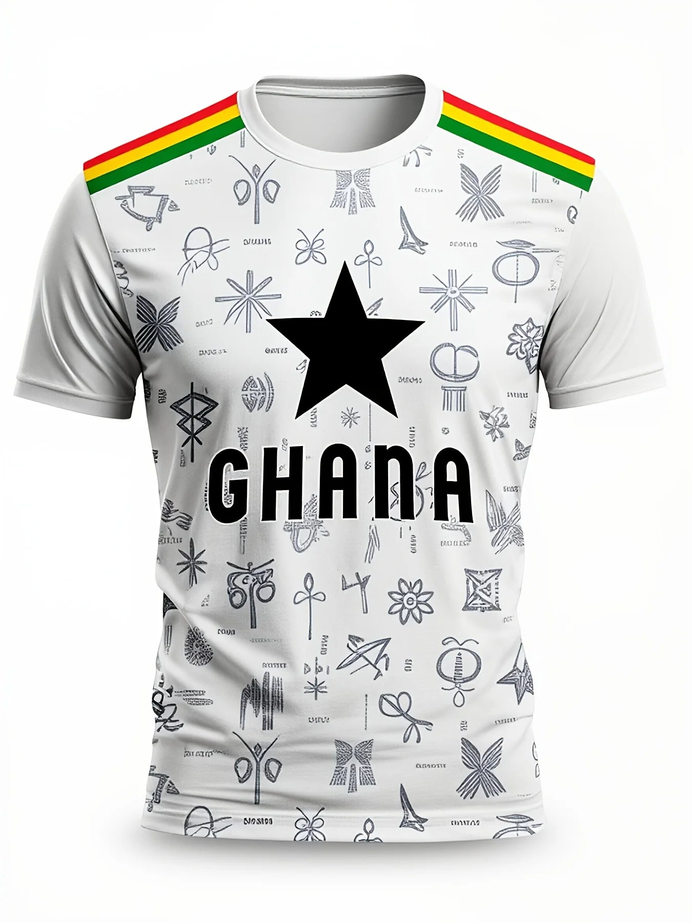 GHANA NATIONAL TEAM JERSEY AUTHENTIC GHANAIAN TEAM FAN STYLE  SUITABLE FOR TRAINING AND COMPETITION SUITABLE FOR ALL SEASONS