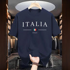 Italy Fashion T-shirts for Men High Quality 100% Cotton O-neck Short Sleeved Summer Daily Casual Sports Cool Tees City Vibe Tops