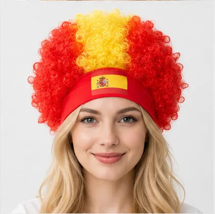 FIFA World Cup 2026 Curly Wig with Flag Headband