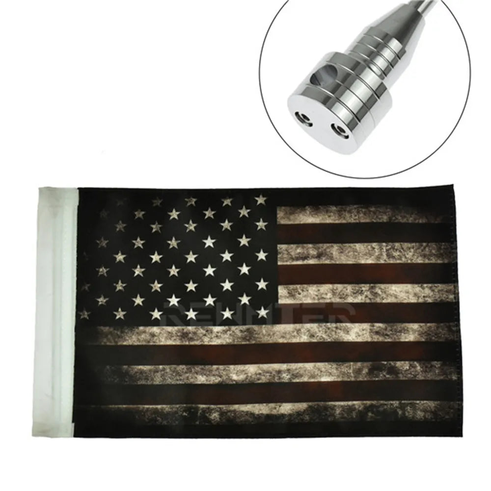 Motorcycle Rear Side Mount Luggage Pole Mount Flag America Flags For Harley Sportster XL883 XL1200 Touring FLHT Road King Glide