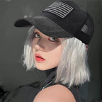 USA Flag Snapback Hat Adjustable Breathable Mesh Baseball Cap American Flag Trucker Hat for Men Women Patriotic Party Supplies