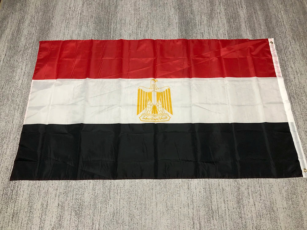 Egypt national  flag 150x90cm 3x5fts High Quality Polyester hanging banner Egypt Flag for home decoration