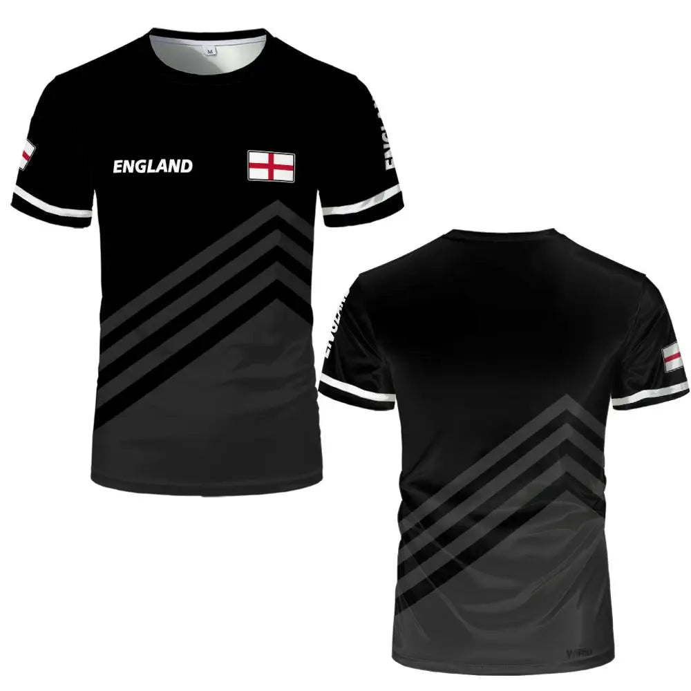 2026 New England Flag Printed Jersey Fashion Casual Streetwear Short Sleeve Top Men's And Women's Soccer Training O-Neck T-shirt