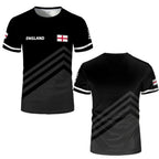 2026 New England Flag Printed Jersey Fashion Casual Streetwear Short Sleeve Top Men's And Women's Soccer Training O-Neck T-shirt