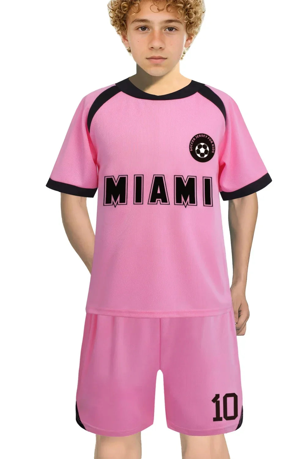 New Soccer Jerseys for Kids 7#10 Football Sports Fan for Boys Girls Youth Soccer Shirts and Shorts Stockings Set for 4-14 Years