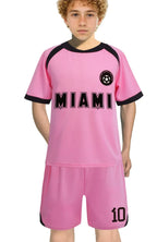 New Soccer Jerseys for Kids 7#10 Football Sports Fan for Boys Girls Youth Soccer Shirts and Shorts Stockings Set for 4-14 Years