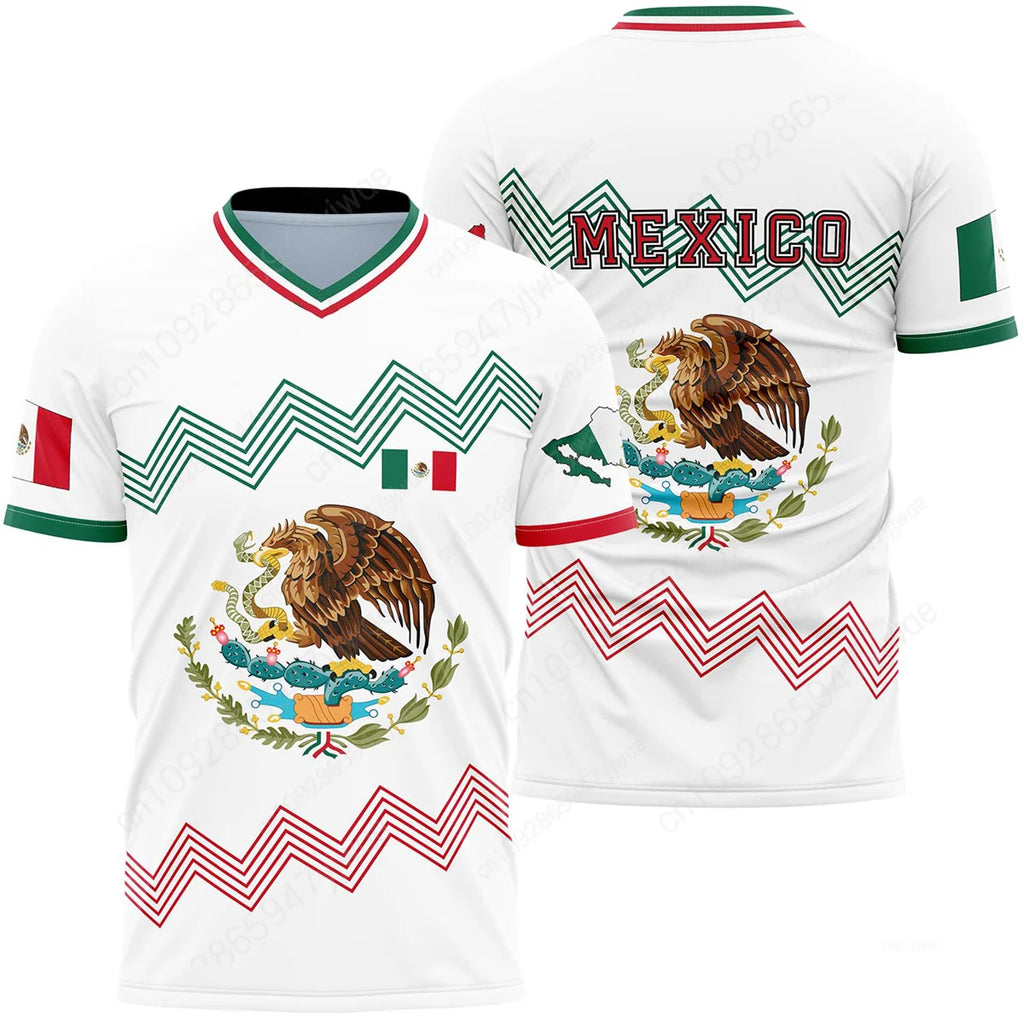Mexico Soccer Jersey For Children 2026 Football National Team Fans Sportswear Short Sleeve Summer Men's Outdoor Training T-shirt