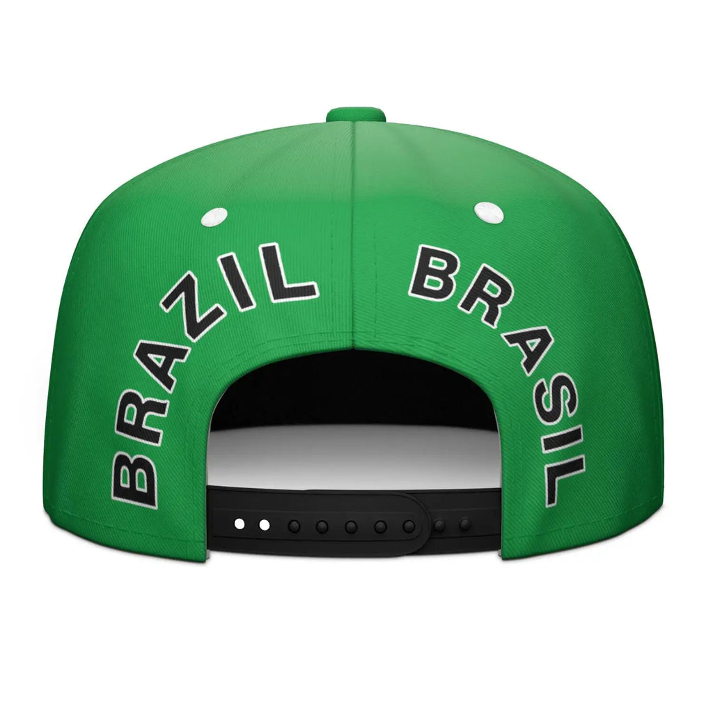 Brazil Free Custom Name Number Flat Brimmed Cap Portugal Flag Portuguese Print Photo Brasil Federativa Country Hip-hop Hat
