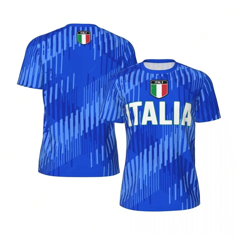 Multi Color Italy Flag T-shirt Men Women Summer Sports Tee Short Sleeve 3d Printing Football Jerseys Outdoor Fitness T Shirts