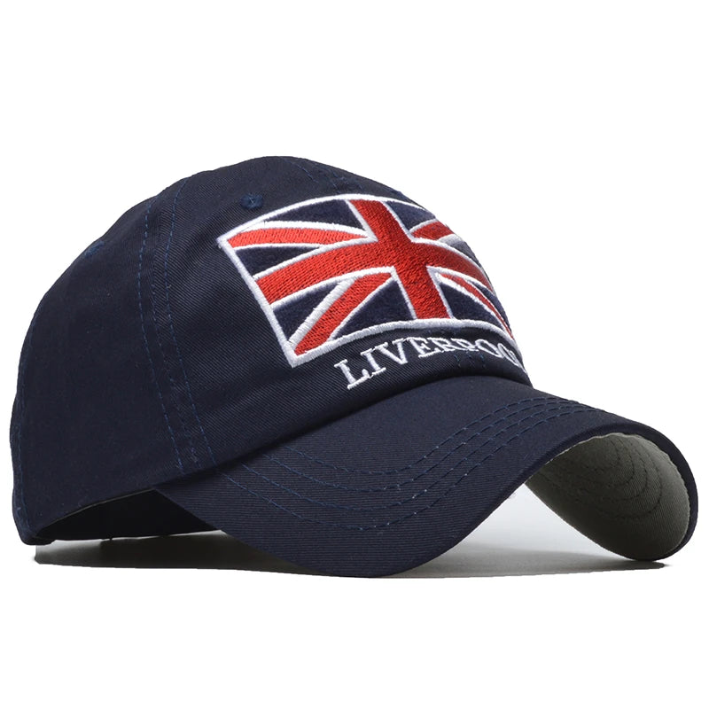 New Men's Baseball Cap Embroidery England Flag Brand Snapback Womens Baseball Hats Cotton Dad Hat Gorra Hombre Trucker Cap