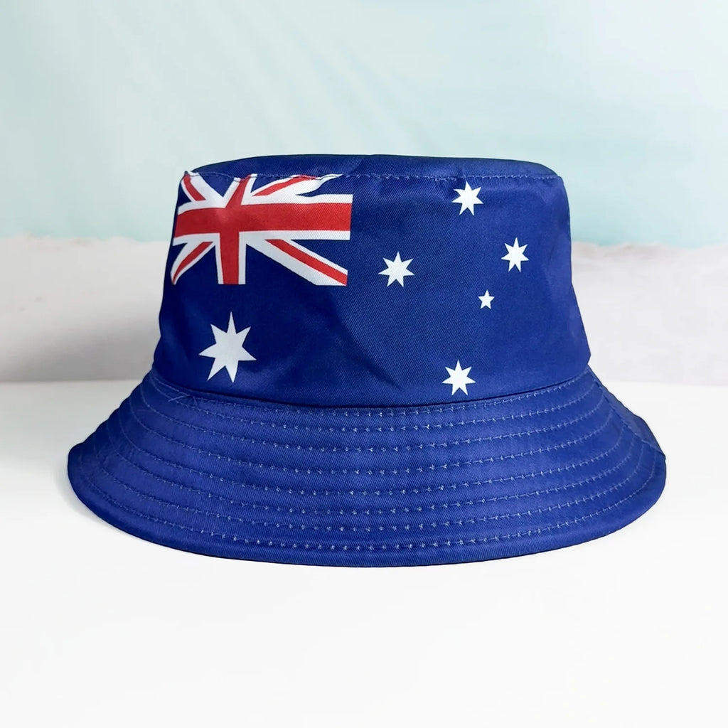 Cute Flag Bucket Hat Fashion Patriotic Summer Cap Unisex Printing Bucket Hat Outdoor Gardening Beach Camping Hiking Fishing Caps