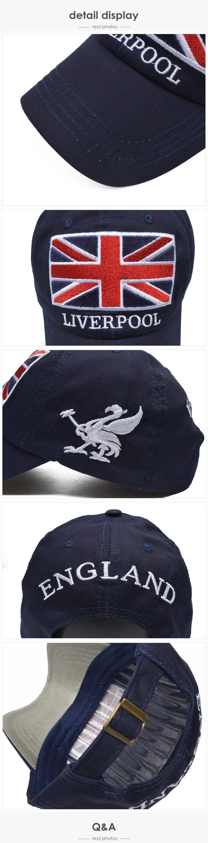 New Men's Baseball Cap Embroidery England Flag Brand Snapback Womens Baseball Hats Cotton Dad Hat Gorra Hombre Trucker Cap