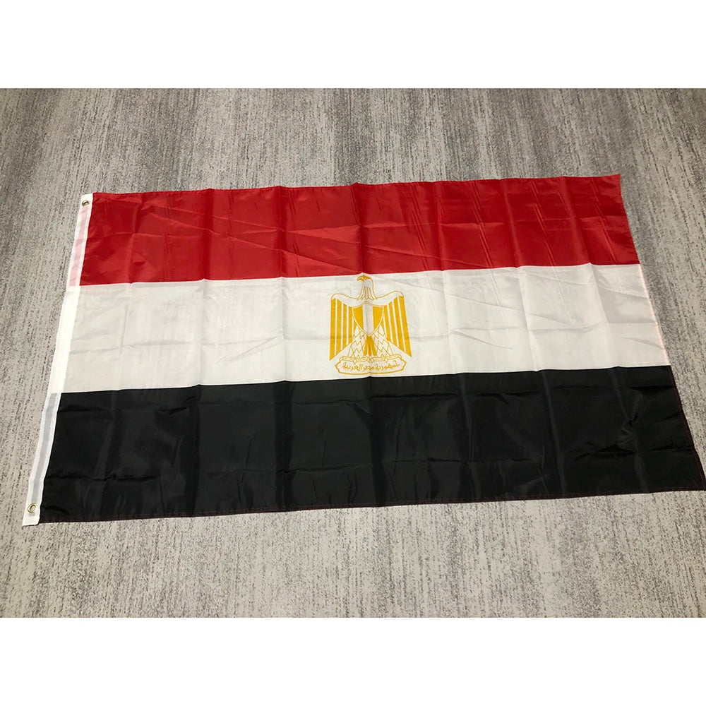 Egypt national  flag 150x90cm 3x5fts High Quality Polyester hanging banner Egypt Flag for home decoration