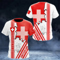 Swiss Flag Soccer Jersey T-shirts Summer Men Short Sleeved Casual Sports T Shirt Switzerland Football Clubs Fashion Man Clothes