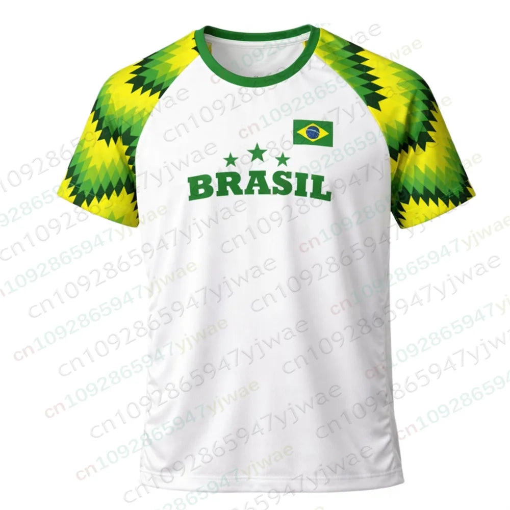 2026 Brazil Football Jersey Yellow Green Breathable Top For Football Enthusiasts Tee Fashion Street Wear Men'S Women'S T-Shirts