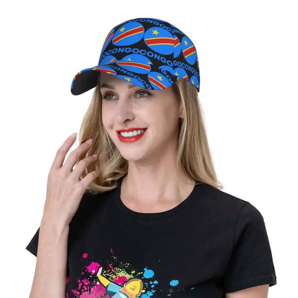 Flag Of Congo Kinshasa Flag Of Zaire Baseball Caps Men Women Hats Outdoor Adjustable Casual Cap Hip Hop Baseball Hat Casquette