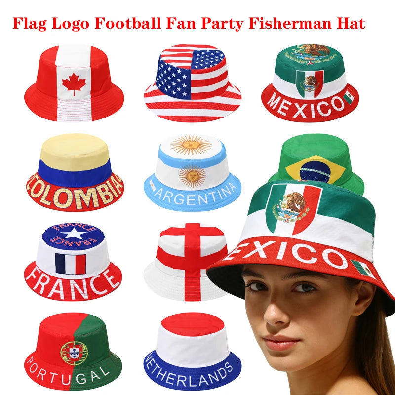 World Cup 2026 National Flag Bucket Hat — Reversible