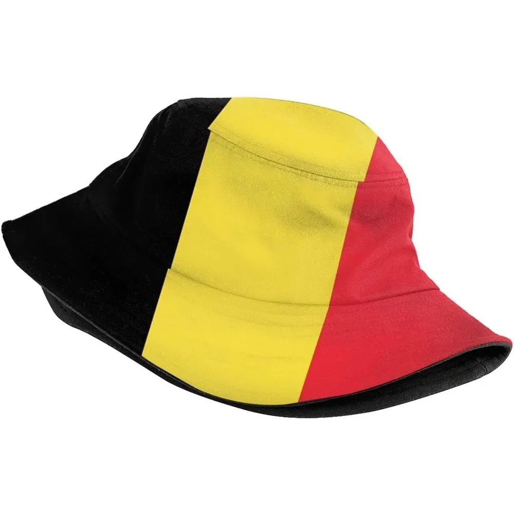 Belgium Flag Fisherman Cap Hip Hop Gorras Summer Unisex Printing Bucket Hat Outdoor Gardening Beach Camping Hiking Fishing Caps